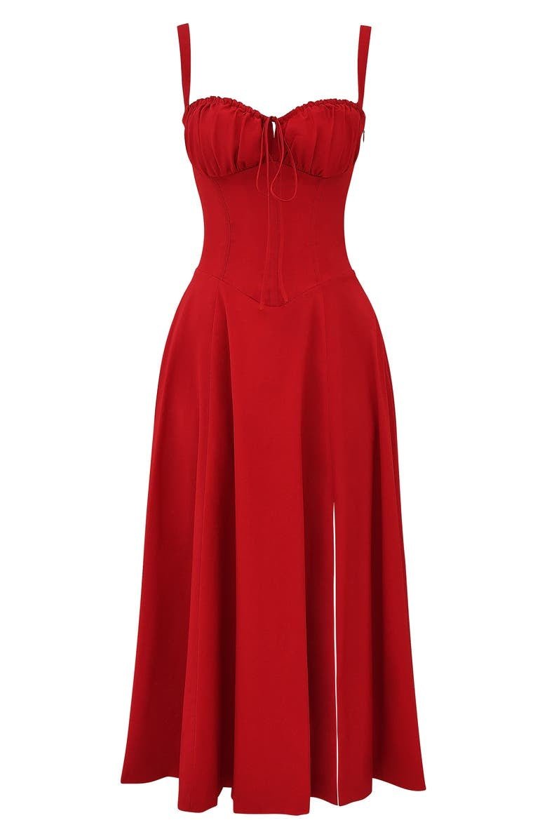 Tailliertes Bustierkleid | Schlitz-Detail | Feminine Silhouette