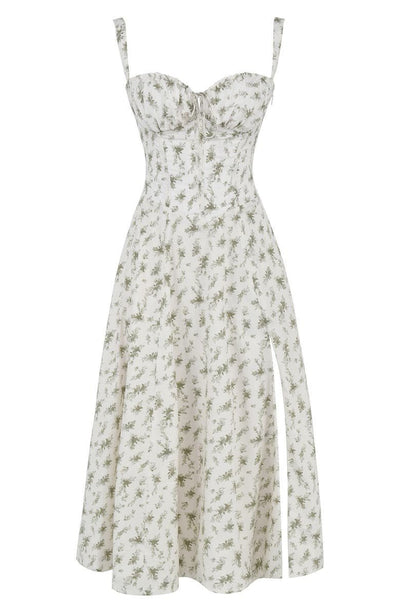Tailliertes Bustierkleid | Schlitz-Detail | Feminine Silhouette