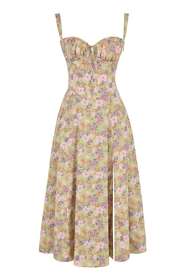 Tailliertes Bustierkleid | Schlitz-Detail | Feminine Silhouette