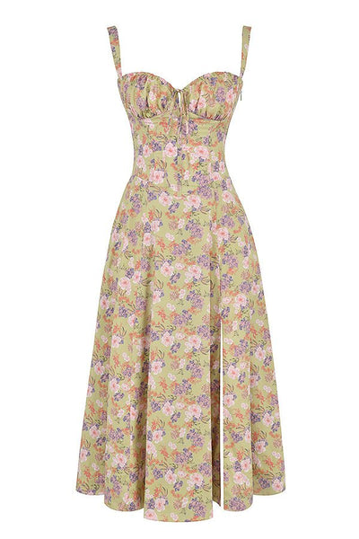 Tailliertes Bustierkleid | Schlitz-Detail | Feminine Silhouette