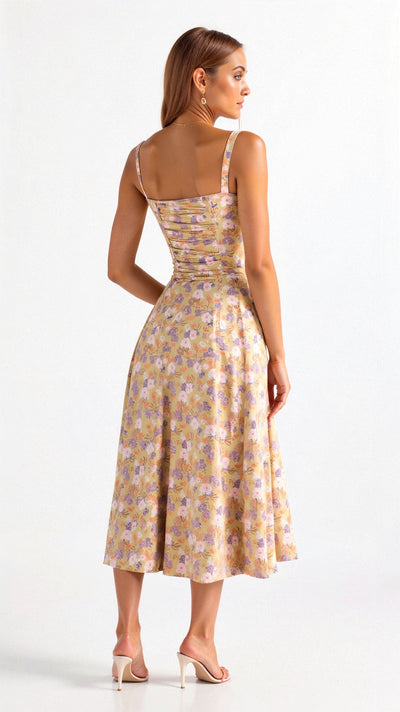 Tailliertes Bustierkleid | Schlitz-Detail | Feminine Silhouette