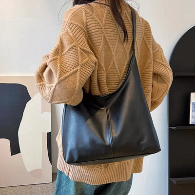 Leyna - Leder-Tote-Tasche - Großes Fassungsvermögen