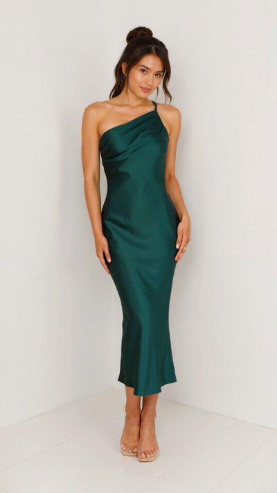 Zeny - Schickes Ein-Schulter Midikleid