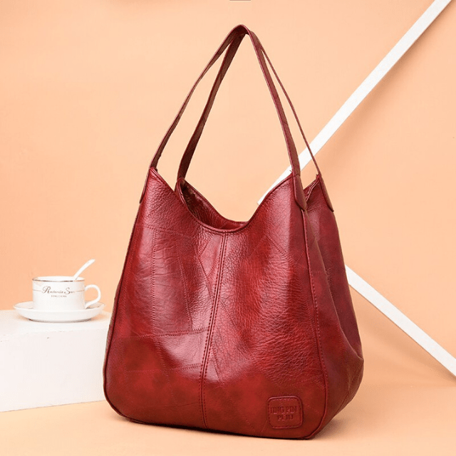 Naoko - Leder-Schultertasche - Geräumiges Inneres