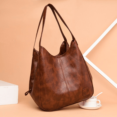 Naoko - Leder-Schultertasche - Geräumiges Inneres