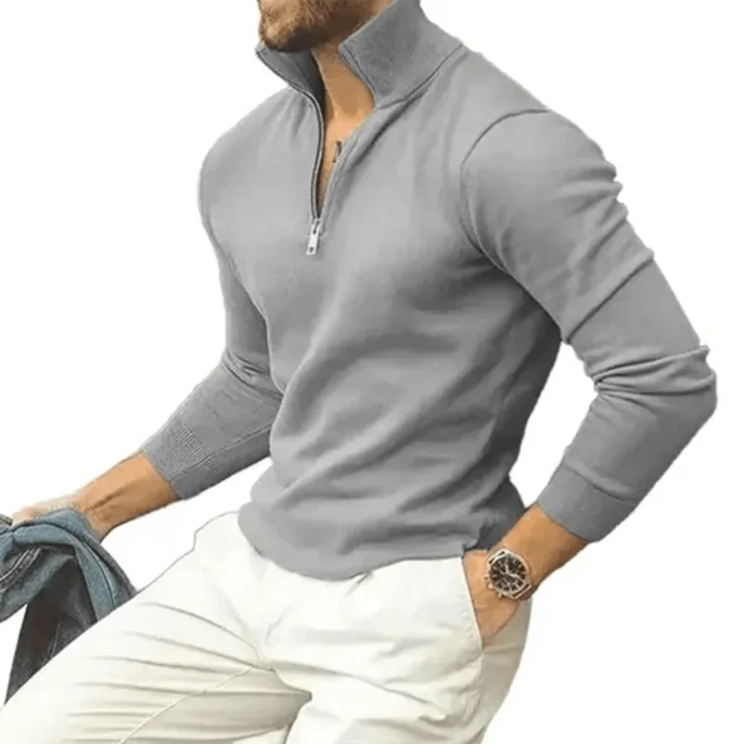 Wilton - Rollkragenpullover - Halbreißverschluss-Design