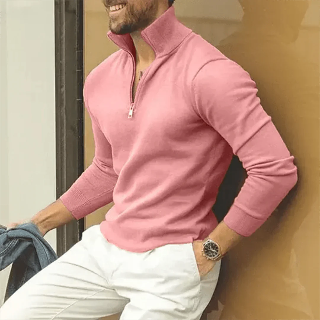 Wilton - Rollkragenpullover - Halbreißverschluss-Design