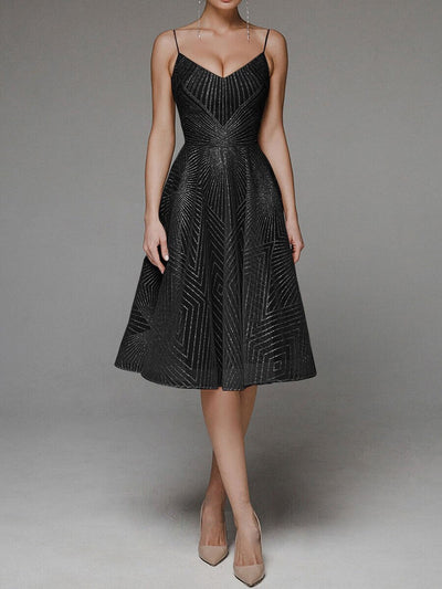 Elegantes A-Linien-Kleid | Spaghettiträger | Femininer Chic