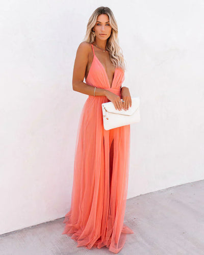 Belinda - Schickes Fließendes Maxi Kleid Sommer Stil