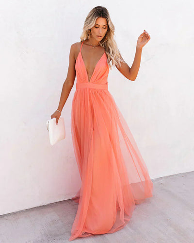 Belinda - Schickes Fließendes Maxi Kleid Sommer Stil