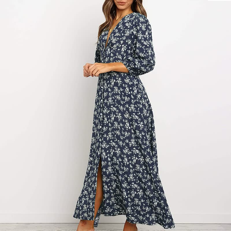 Vanessa - Elegantes Damen Maxikleid Fließender Stil
