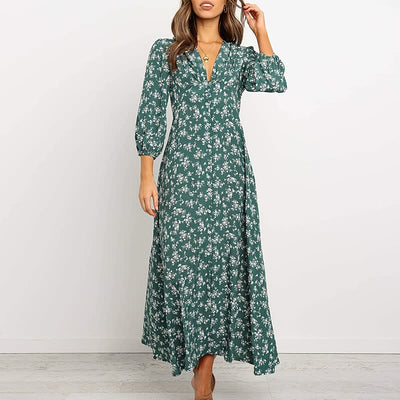 Vanessa - Elegantes Damen Maxikleid Fließender Stil
