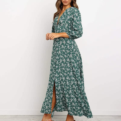 Vanessa - Elegantes Damen Maxikleid Fließender Stil