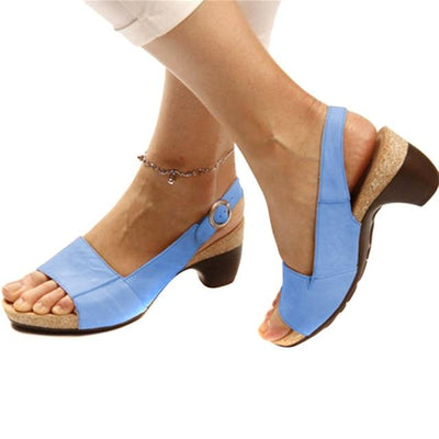 Amanda - Slingback-Sandalen für Damen mit niedrigem Absatz und verstellbarer Schnalle | Bequeme Damen Sandalen