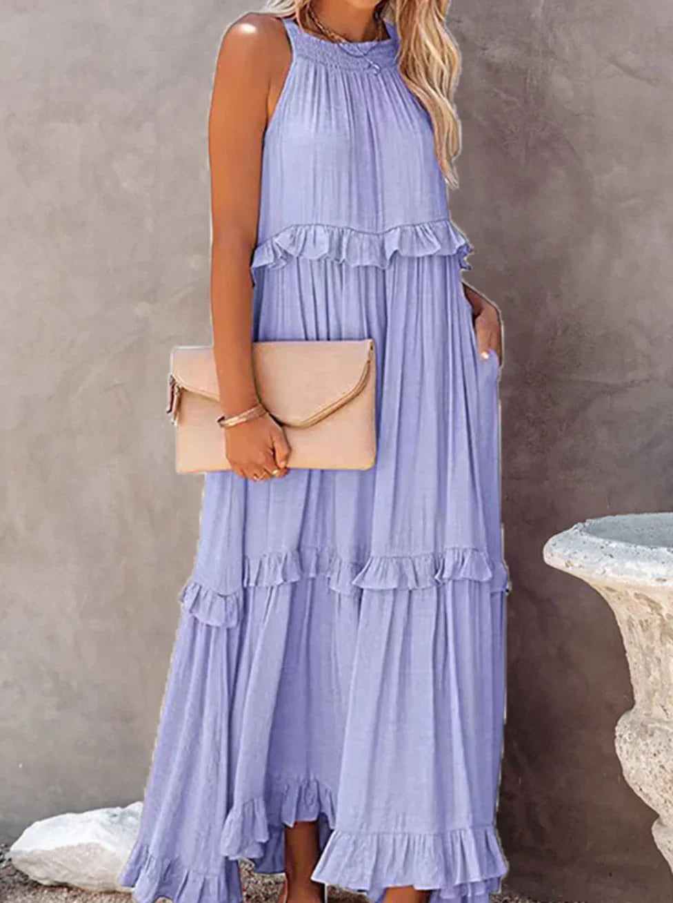 Caitlyn - Stylisches Maxikleid Damen Frühling Sommer