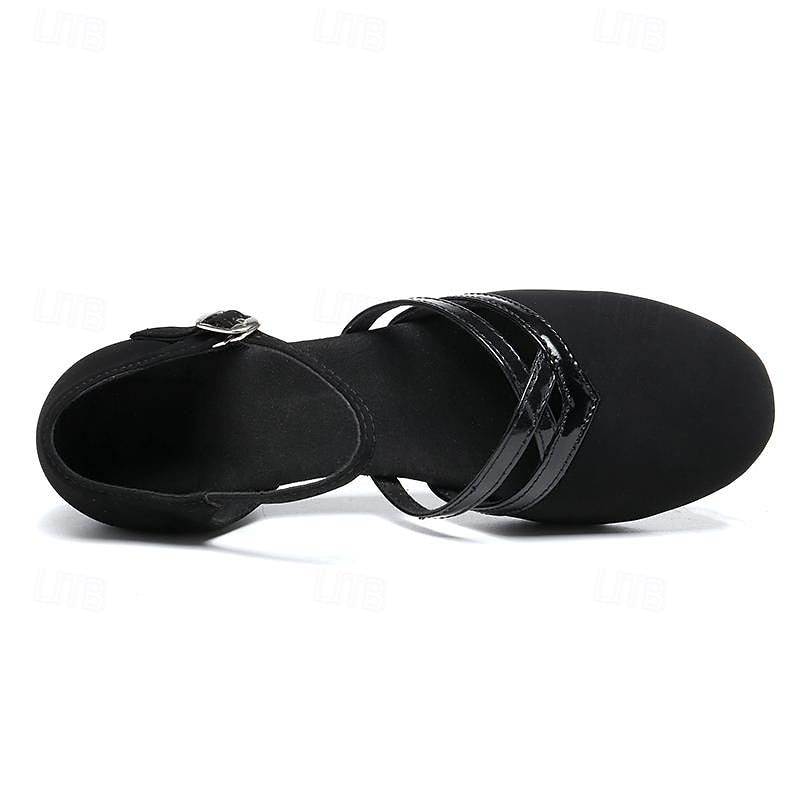 Elegante Damen Pumps mit Blockabsatz – Bequeme Riemchenschuhe in Schwarz, ideal für Büro und festliche Anlässe