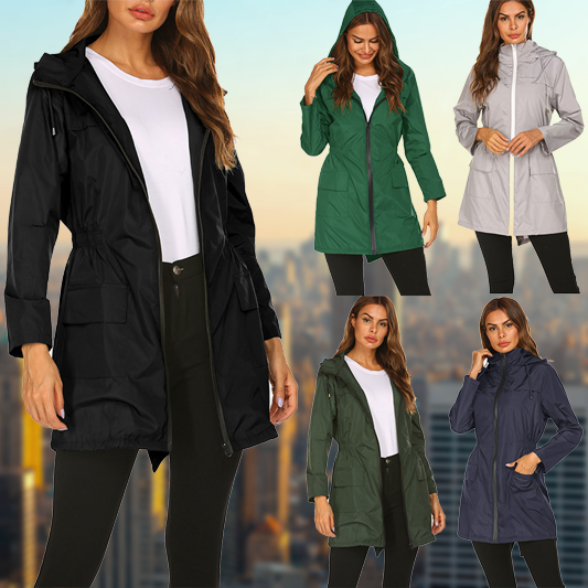 Stylische und wetterfeste Damen Regenjacke für Outdoor-Abenteuer