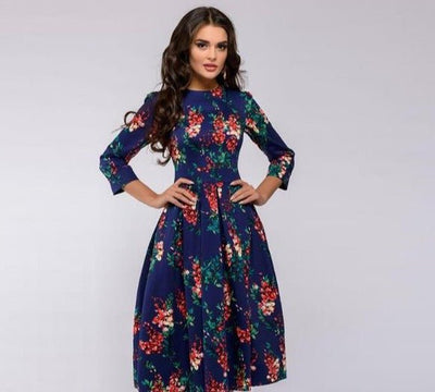 Vintara™ – Elegantes Damenkleid im Retro Stil, Figurbetont & Vielseitig