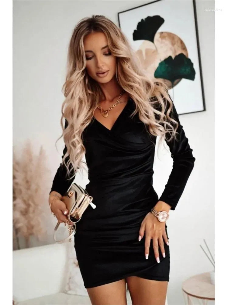 EleganceChic™ – Damen Abendkleid mit V-Ausschnitt