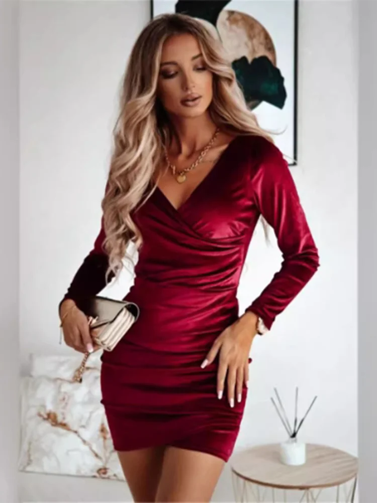 EleganceChic™ – Damen Abendkleid mit V-Ausschnitt