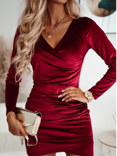 EleganceChic™ – Damen Abendkleid mit V-Ausschnitt