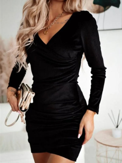 EleganceChic™ – Damen Abendkleid mit V-Ausschnitt