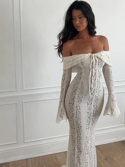 Dentea™ – Damen Maxi Kleid Elegante Spitze für Stil und Komfort
