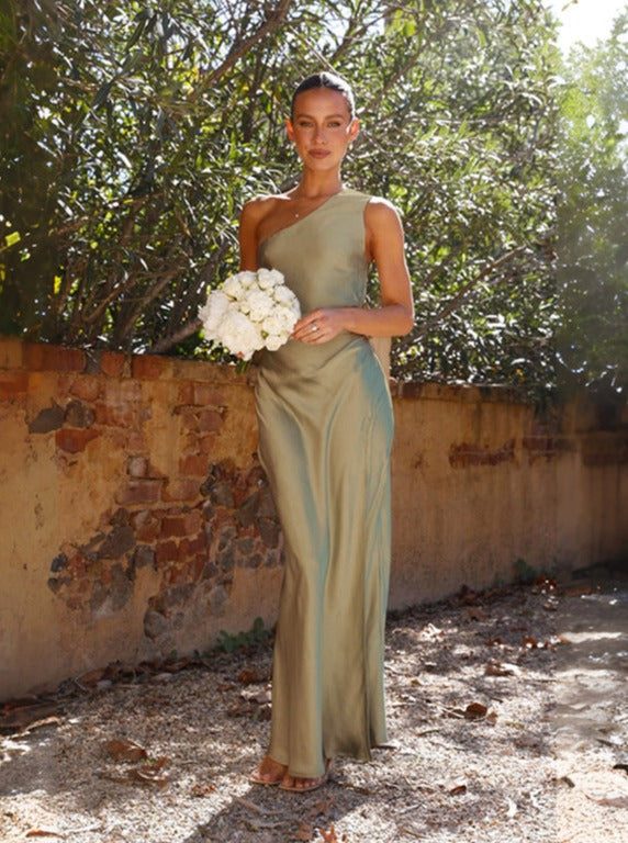 Delphine™ – Frauenkleid mit Asymmetrischem Schlitz Elegantes Design