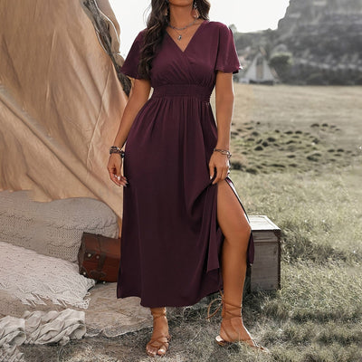 BohoChic™ – Damen Sommerkleid Maxi mit Elastischer Taille