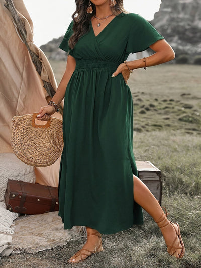 BohoChic™ – Damen Sommerkleid Maxi mit Elastischer Taille