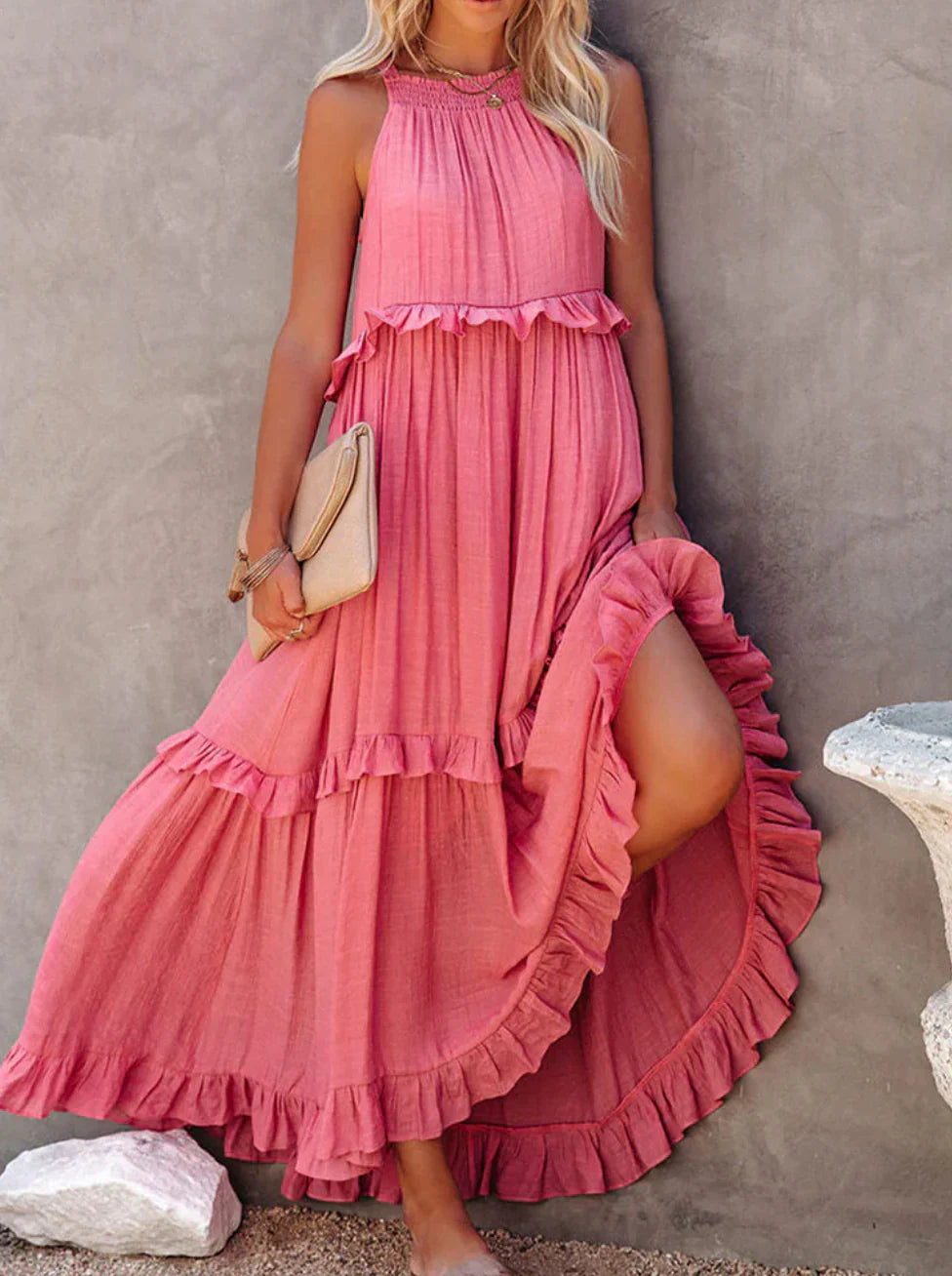 Caitlyn - Stylisches Maxikleid Damen Frühling Sommer