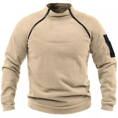 Taktischer Fleece-Pullover für Männer mit Reißverschlusstaschen
