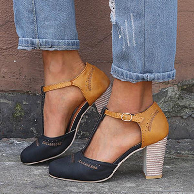 Vintalora™ – Damen High Heels Schwarz mit Komfortablem Design