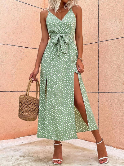 Alexia™ - Boho Kleid mit V-Ausschnitt und Punkten