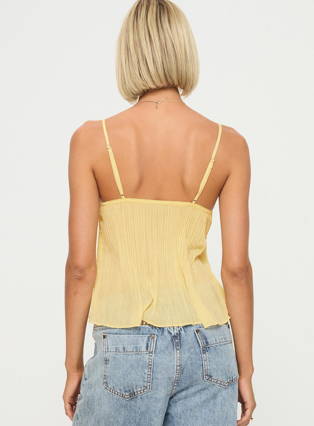 Damentop mit Falten und elegantem Schnitt für den Sommer
