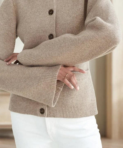 Strickjacke mit Knopfleiste | Weite Ärmel | Elegant und Bequem