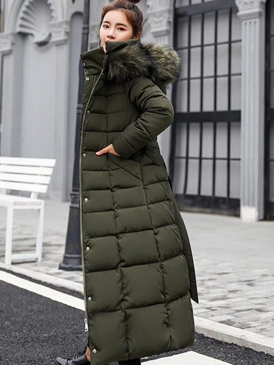Stilvolle Dicke Parkajacke Mit Fellkapuze Für Damen | Perfekt für Outdoor-Aktivitäten
