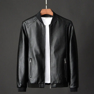 Business Stil Lederjacke Mit Taschen Für Herren | Für formelle Anlässe