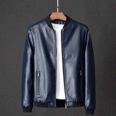 Business Stil Lederjacke Mit Taschen Für Herren | Für formelle Anlässe
