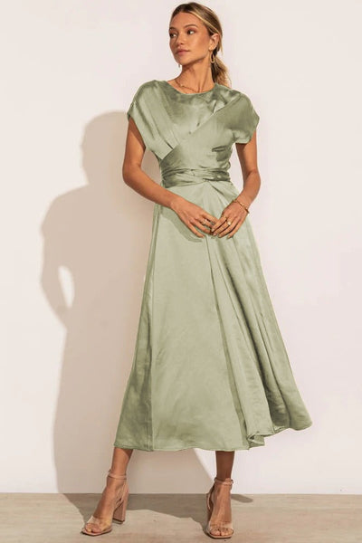 Claire™ – Damen Midi Seidenkleid Elegant & Bequem für Hochzeitsgast