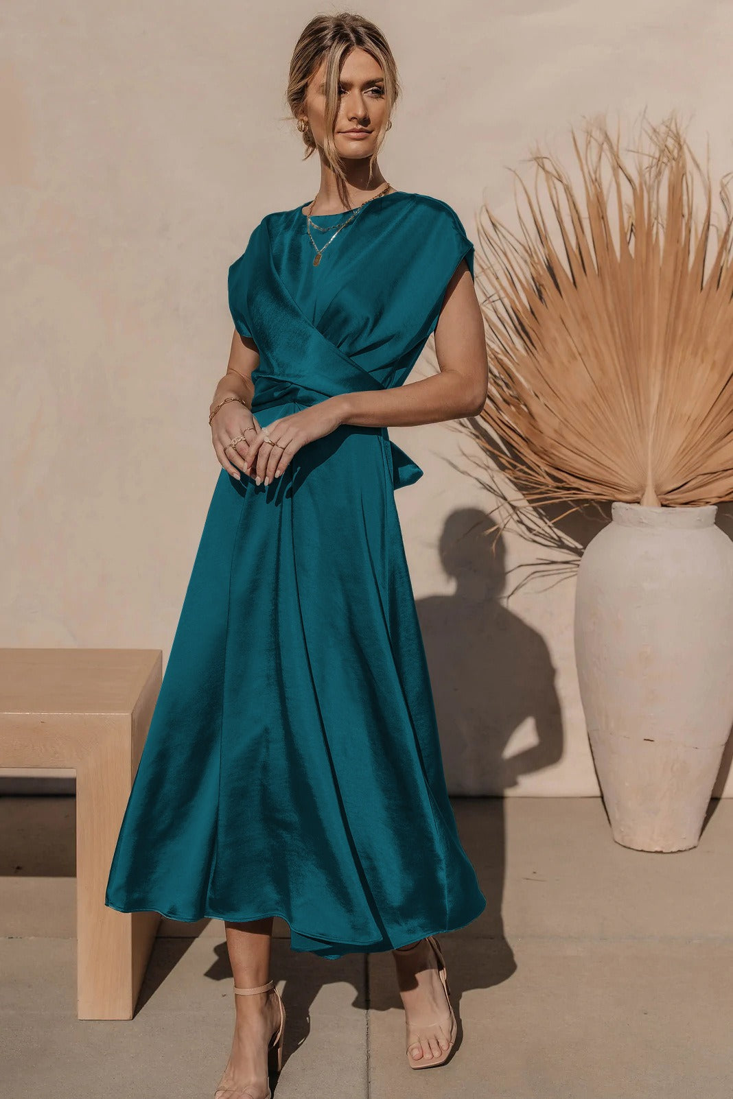 Claire™ – Damen Midi Seidenkleid Elegant & Bequem für Hochzeitsgast