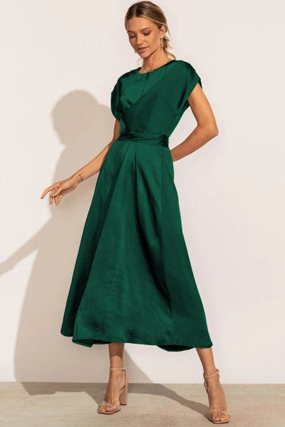 Claire™ – Damen Midi Seidenkleid Elegant & Bequem für Hochzeitsgast