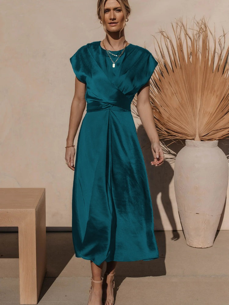 Claire™ – Damen Midi Seidenkleid Elegant & Bequem für Hochzeitsgast