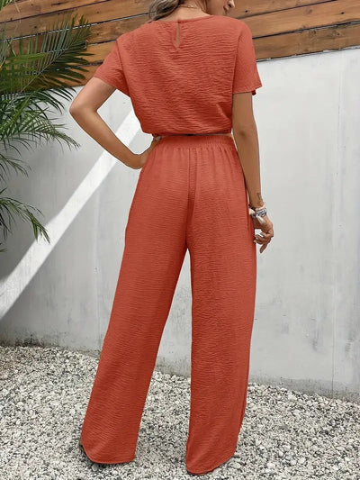 Damen Modisch Sommer Zweiteiliges Set | Hose und Oberteil