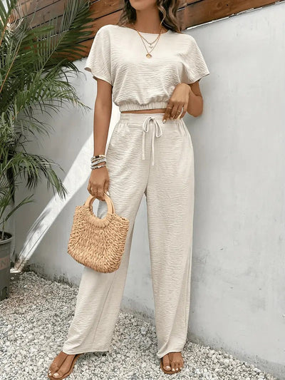 Damen Modisch Sommer Zweiteiliges Set | Hose und Oberteil