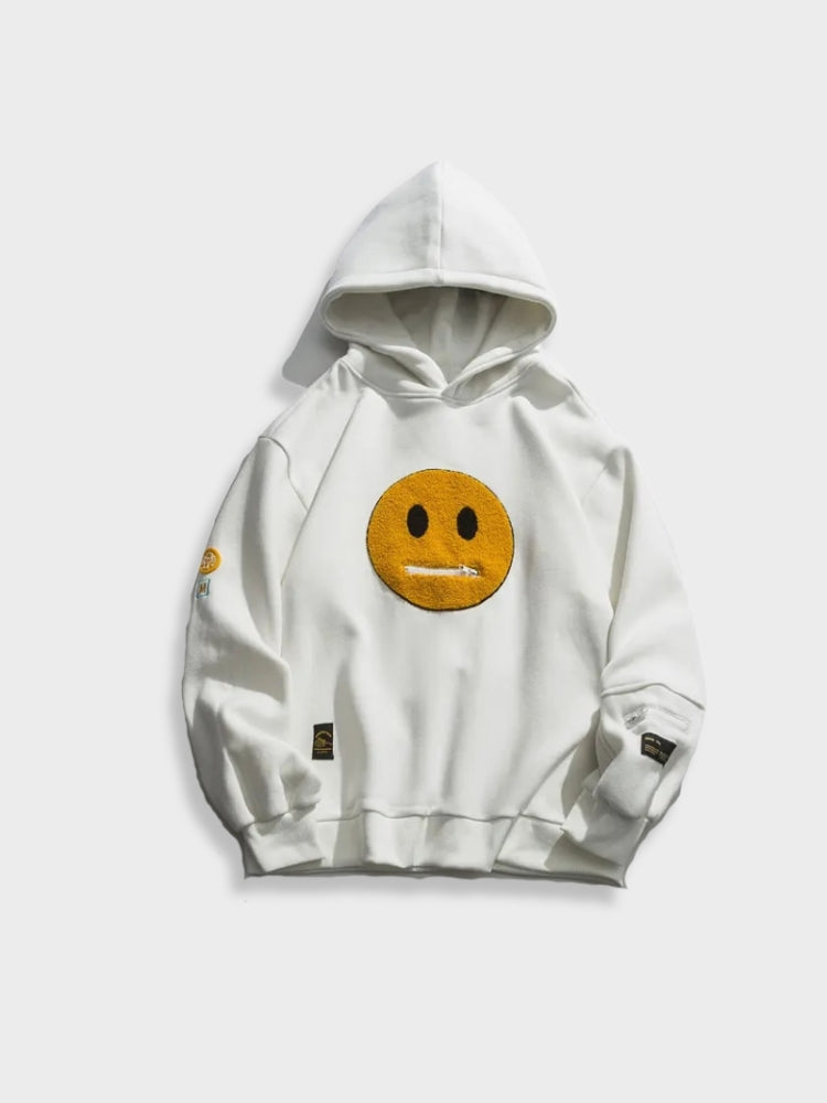Vintage Emoji Druck Hoodie Für Herren | Bequeme Freizeitkleidung