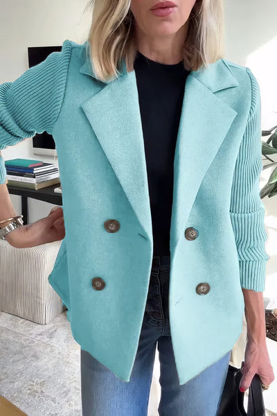 Blazer mit Strukturärmeln | Zweireihig | Moderner Schnitt