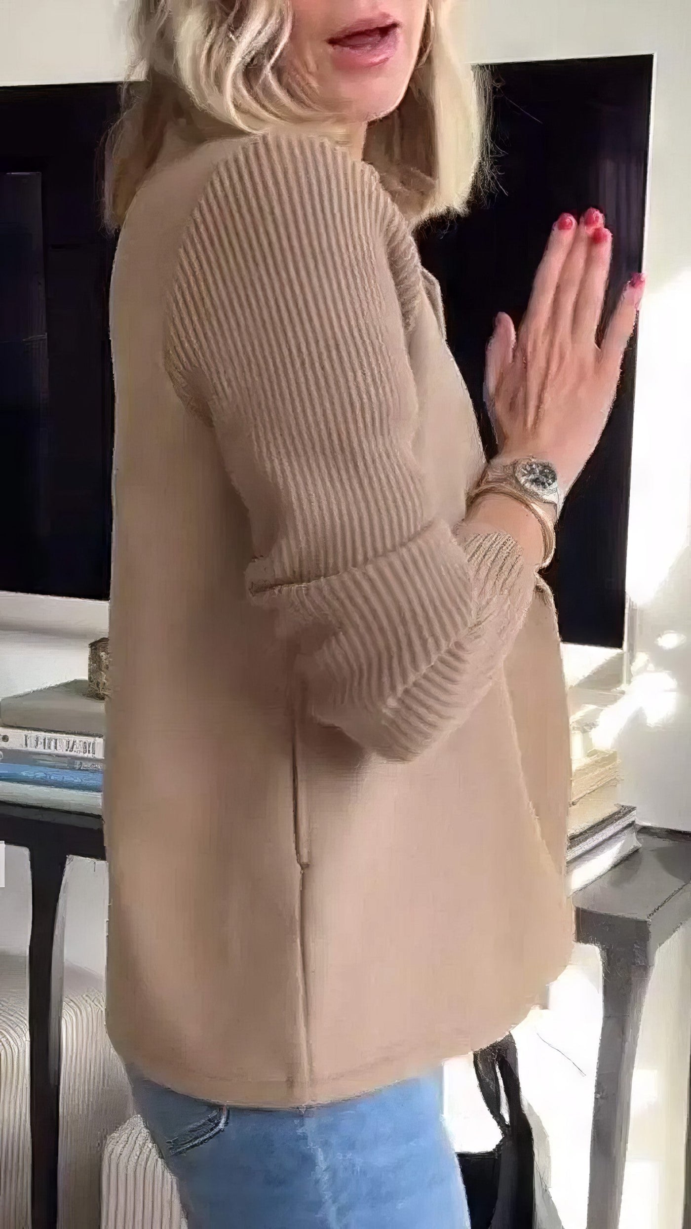 Blazer mit Strukturärmeln | Zweireihig | Moderner Schnitt