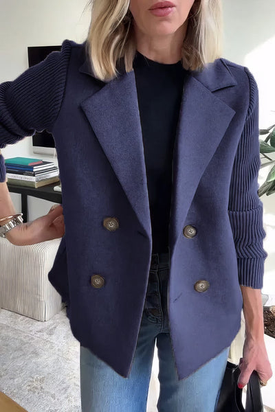 Blazer mit Strukturärmeln | Zweireihig | Moderner Schnitt